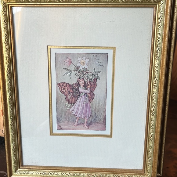 🧚9x11 1/4 Fairy matted framed art - Picture 2 of 7